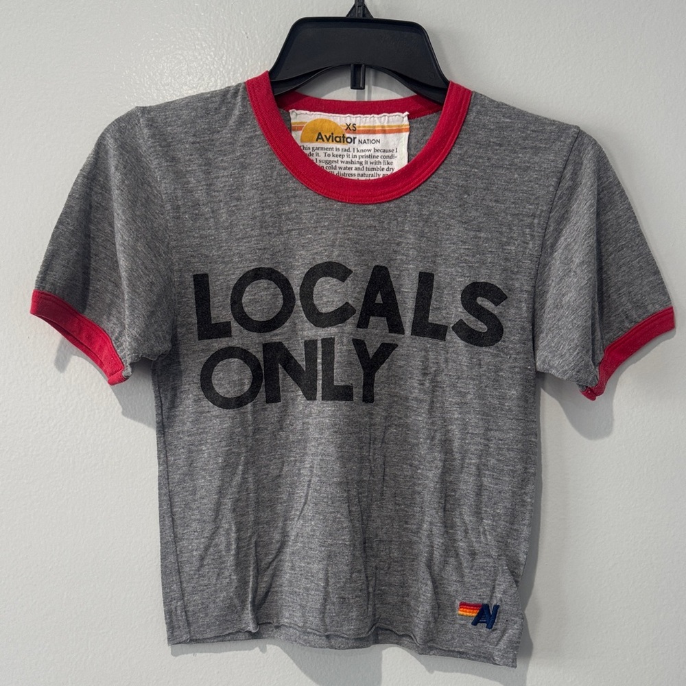 Aviator Nation Locals Only T-Shirt Cut Off Size M 
Summer Vacation Relax Summer